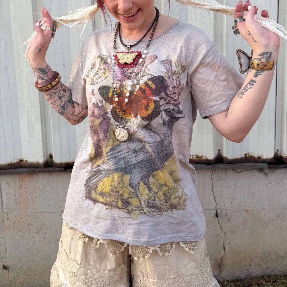 ✨FINAL PRICE NEW Jaded Gypsy Mystic Raven Moon Dance Tee - S/M REMAINING✨